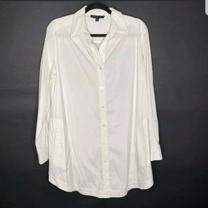 Lafayette 148 Blouse 8 Cream Long Sleeve top